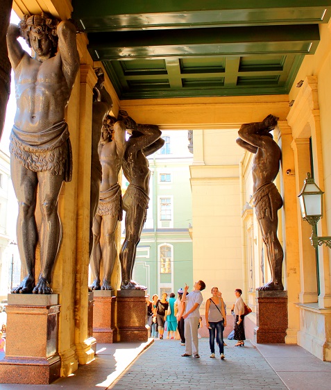 Telamons, another fun thing to see in St Petersburg